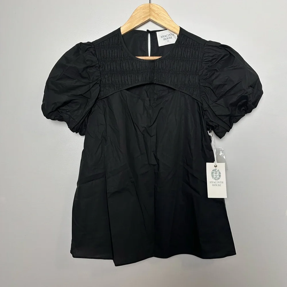 HYACINTH HOUSE Black Birdie Blouse